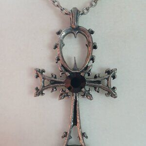 Alchemy Gothic Vampire Witchy Costume Ankh Pendant Necklace